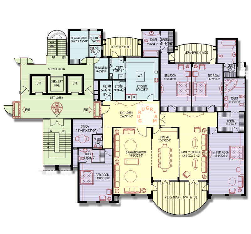 ambience-caitriona-apartment-layout-4bhk-plus ambience-caitriona
