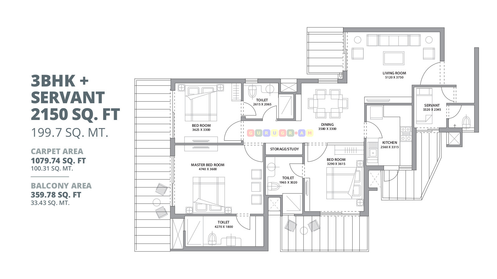 3bhk-2150 bestech-altura