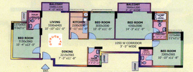 dlf-carlton-estate-4bhk-apartment-layout-02 dlf-carlton-estate