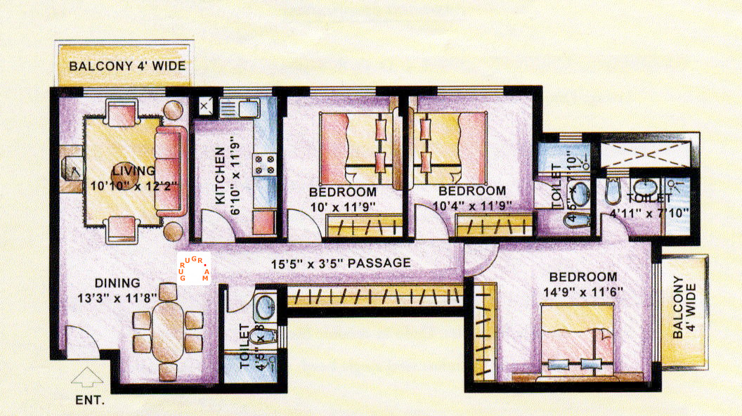dlf-princeton-estate-3bhk-apartment-layout-plan-04 dlf-princeton-estate