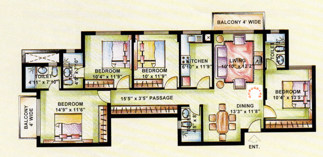 dlf-princeton-estate-4bhk-apartment-layout-plan dlf-princeton-estate