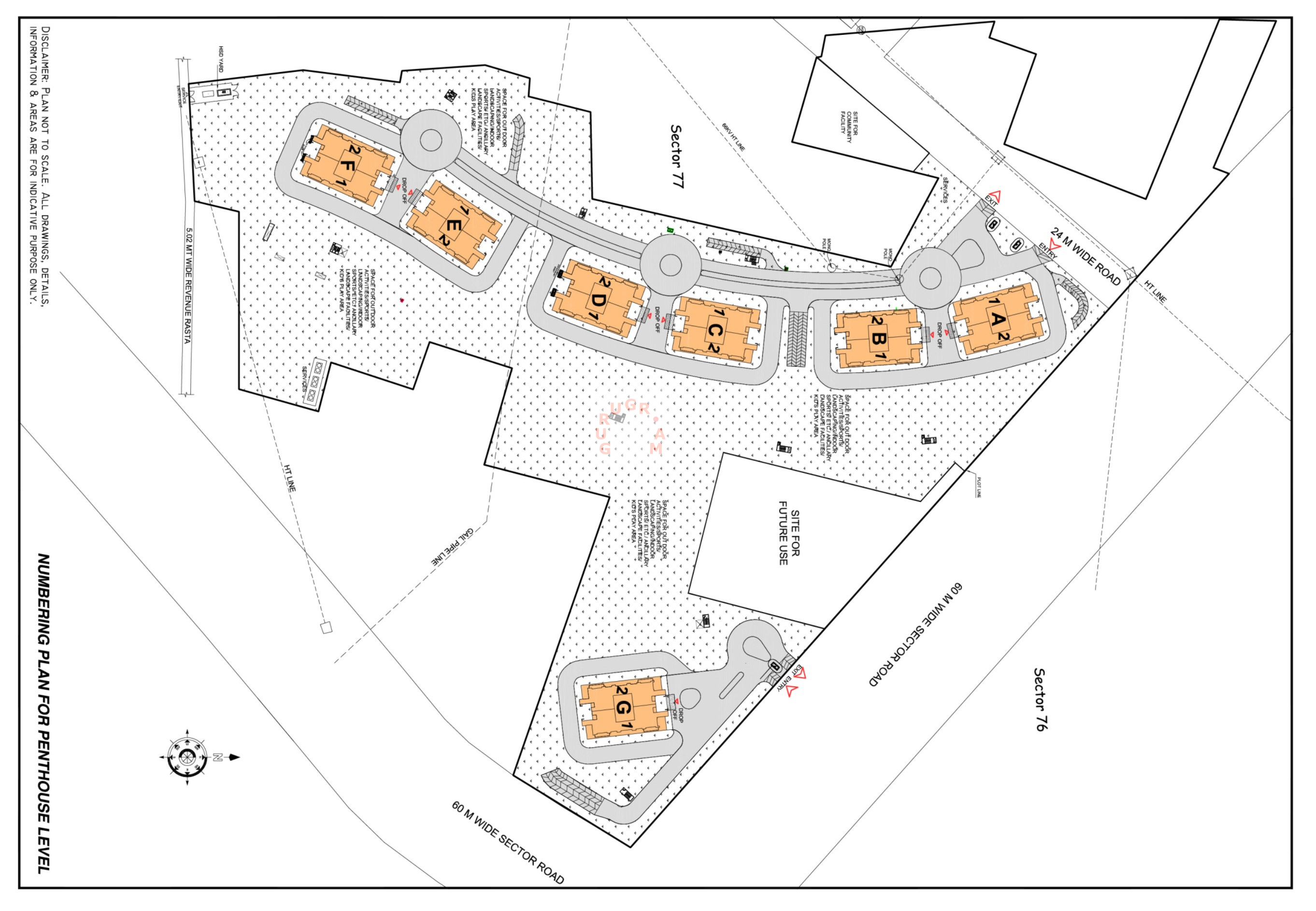 dlf-privana-south-site-plan-penthouse dlf-privana-south