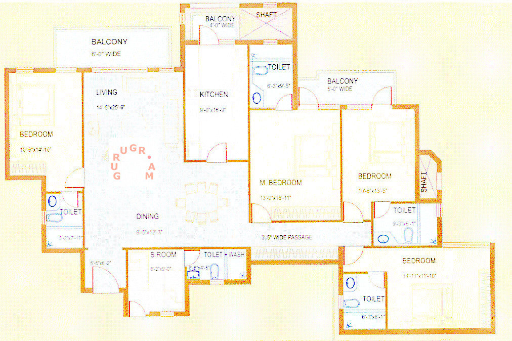 dlf-westend-heights-4bhk-apartment-layout-01 dlf-westend-heights