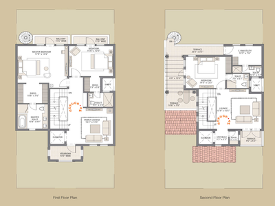 emaar-marbella-villa-belleza-first-second-floor-plan emaar-marbella