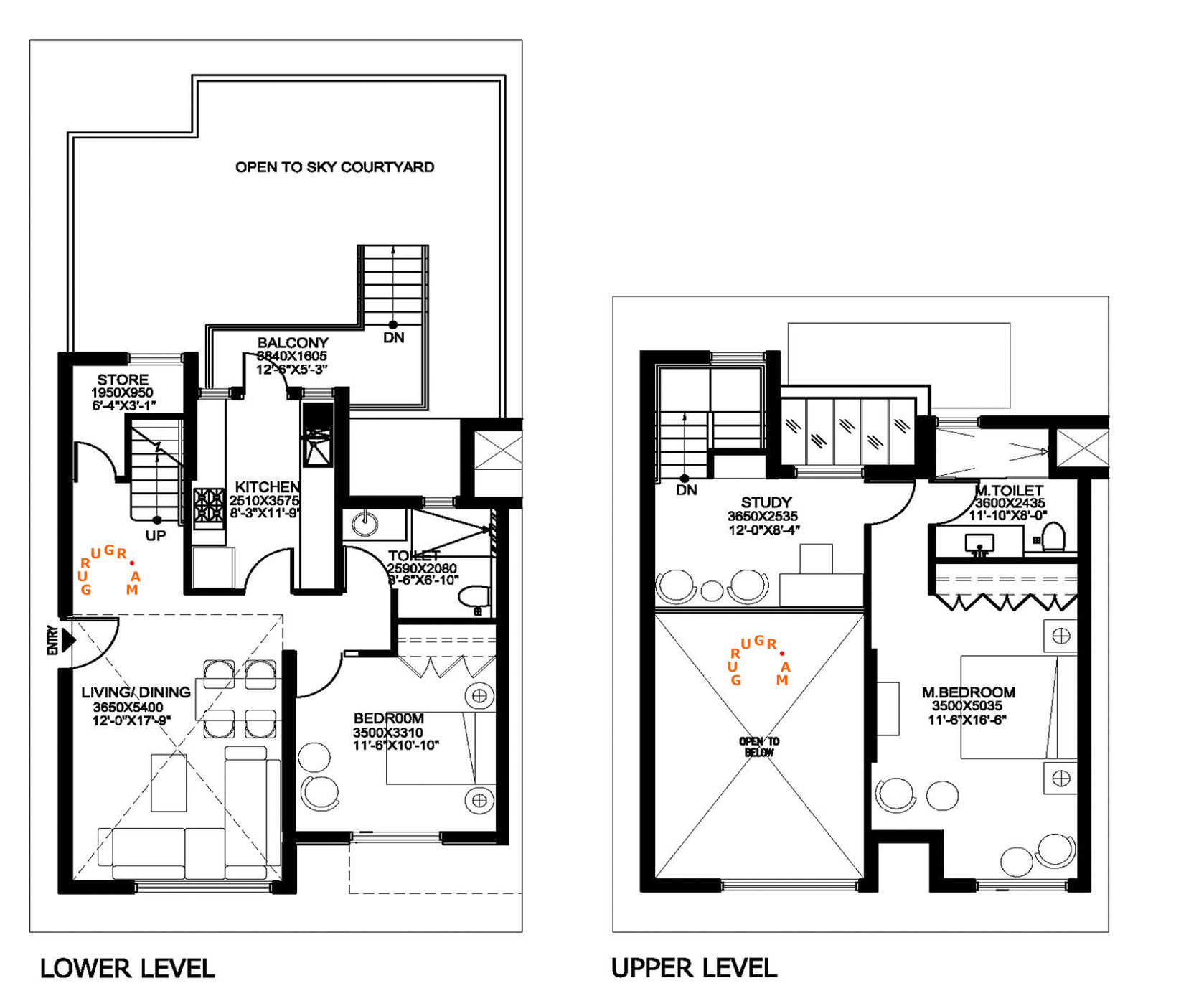 ireo-grand-arch-2bhk-duplex-apartment-layout ireo-grand-arch