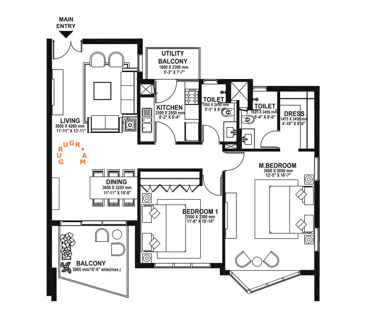 ireo-skyon-2bhk-apartment-layout-plan-02 ireo-skyon