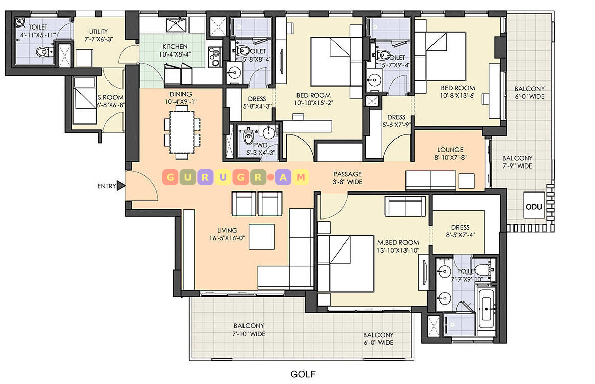 m3m-golf-estate-fairway-west-3bhk-apartment-layout-plan-02 m3m-golf-estate
