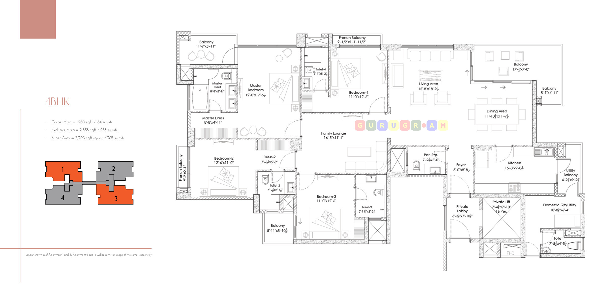 hightown-residences-4bhk-apartment-layout silverglades-hightown