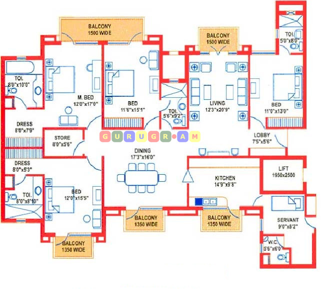sun-city-heights-4bhk-apartment-layout-plan-01 sun-city-heights