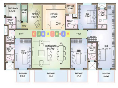 tata-raisina-residency-4bhk-apartment-layout-plan-01 tata-raisina-residency